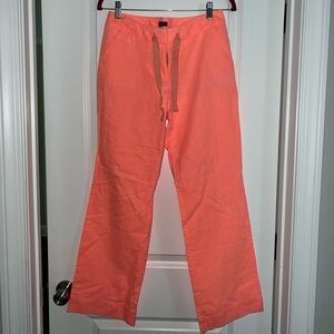 Coral Linen JCrew Pants